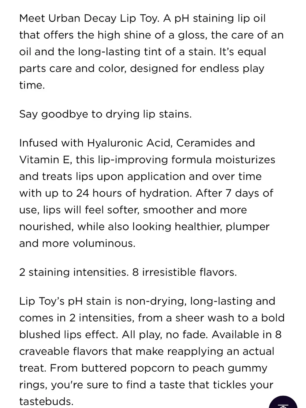 URBAN DECAY Nitro Buzz Lip Toy Long-Lasting pH Hydrating Lip Oil Stain New FullS